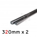 Pair of 320mm PSFU 8mm rods for Prusa by Misumi