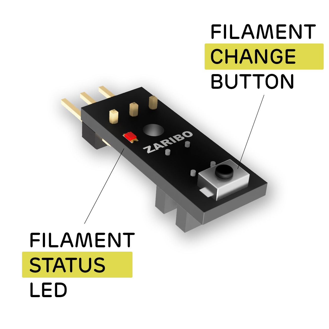 Zaribo Smart Filament Sensor for Original Prusa